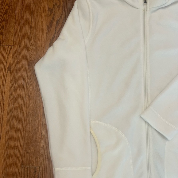 Fleece Jacket WOOLRICH Womens Size Large Long Sleeve Winter White Fuzzy Warm - Picture 2 of 10